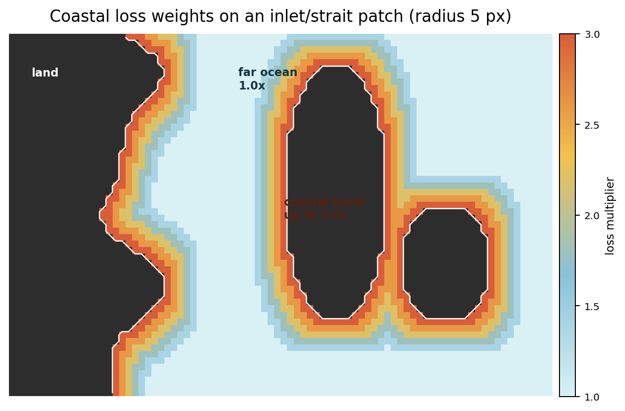 Coastal loss weight example